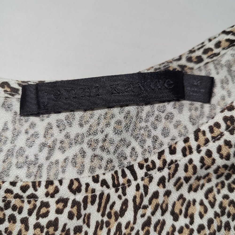 Jenni Kayne Dress Womens M Leopand Print TShirt‎ Dress Short Sleeve Viscose - Picture 8 of 13